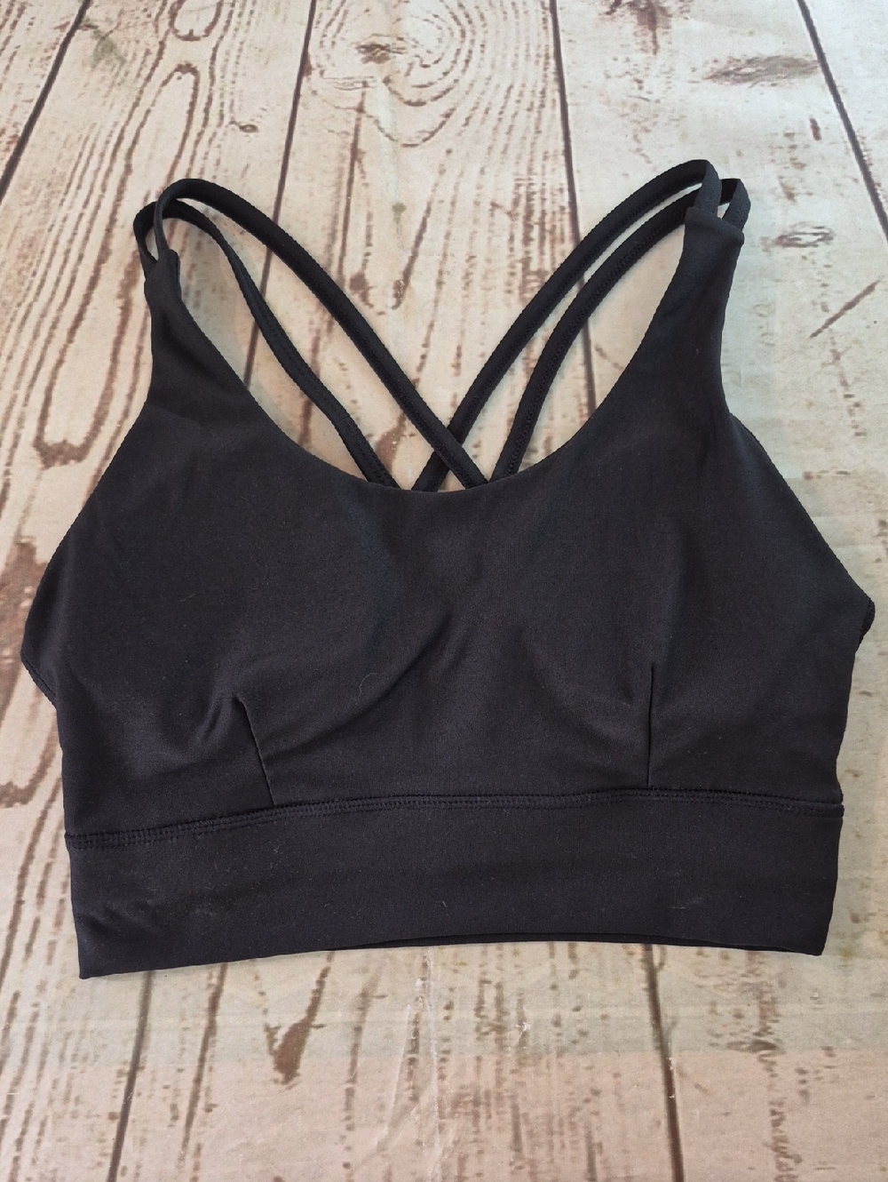 Athletic Works Pullover Sports Bra Black Size M (8-10)